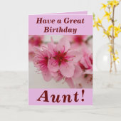 叔母のための明はっきりしたるいフローラ誕生日カード カード (黄色い花)