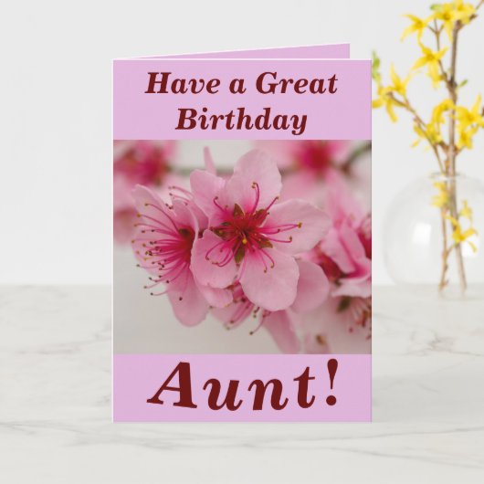 叔母のための明はっきりしたるいフローラ誕生日カード カード (黄色い花)