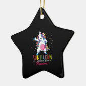 叔母のように唯一のデブ素晴らしユニコ セラミックオーナメント (左)