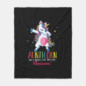 叔母のように唯一のデブ素晴らしユニコ フリースブランケット (正面)