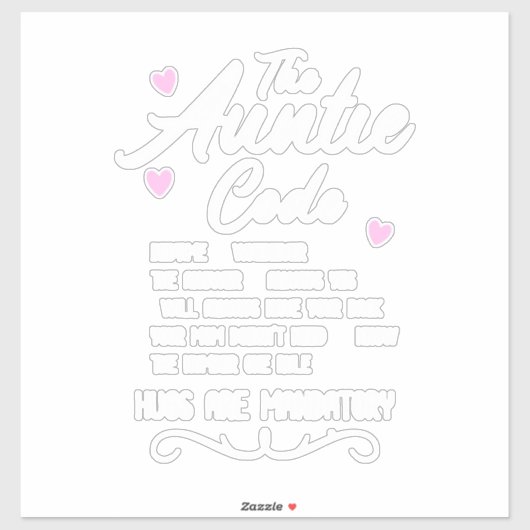 叔母のコード シール (シート)