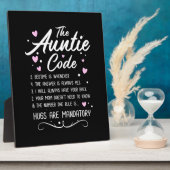 叔母のコード フォトプラーク (側面)