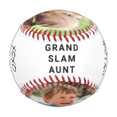 叔母のパーソナライズされた写真 野球ボール (裏面)