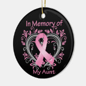 叔母の乳がんハートを思い出して セラミックオーナメント (左)