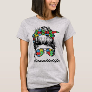 叔母の人生自閉症に対する認識がめちゃめちゃなBun Garl Mother Tシャツ