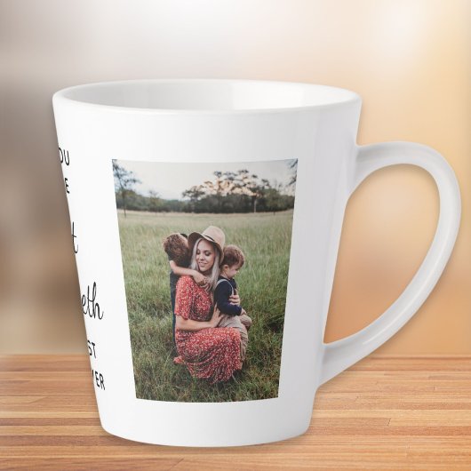 叔母の写真あなたを愛するA カフェラテマグ