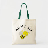 叔母の妊娠の発表ギフトになる新しい叔母 トートバッグ (正面)