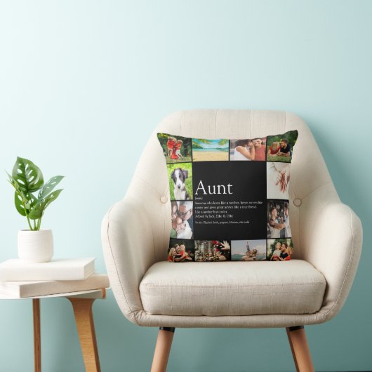 叔母の定義おもしろい写真コラージュ クッション (椅子)