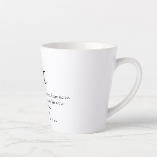 叔母の定義ことわざ白黒 カフェラテマグ (右)