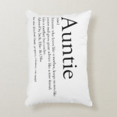 叔母の定義ことわざ黒と白 アクセントクッション (正面(垂直))