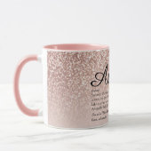 叔母の定義ガーリーバラ金ゴールドグリッター マグカップ (左)