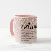 叔母の定義ガーリーバラ金ゴールドグリッター マグカップ (正面左)