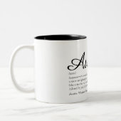 叔母の定義引用文スタイリッシュスクリプト ツートーンマグカップ (左)