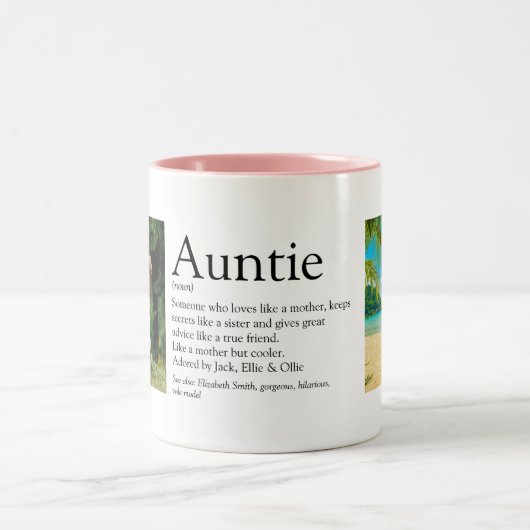 叔母の定義引用文2写真 ツートーンマグカップ (中央)