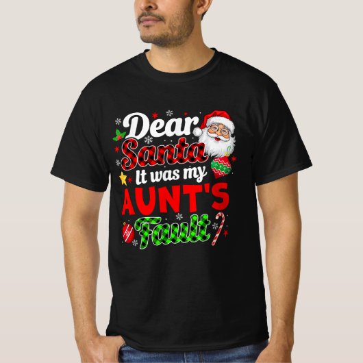 叔母の家族のクリスマスおもしろいだった Tシャツ (正面)