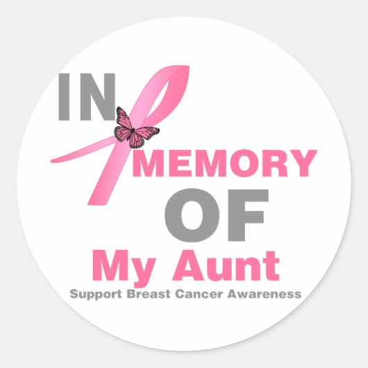 叔母の思い出の乳がん ラウンドシール (正面)