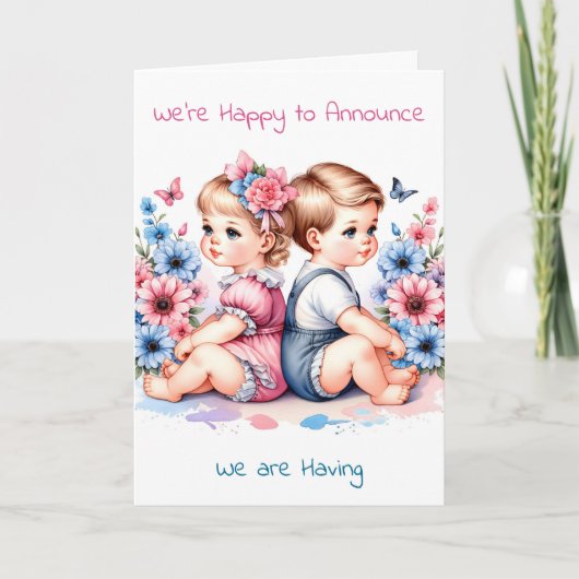 叔母の性別の表示 | 男の子を産む！ カード (正面)