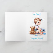 叔母の性別の表示 | 男の子を産む! カード (内部)