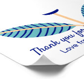 叔母の感謝DIYハンドプリントアートテンプレート ポスター (角)