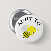 叔母の新しい叔母になるベビー妊娠発表 缶バッジ (正面&裏面)