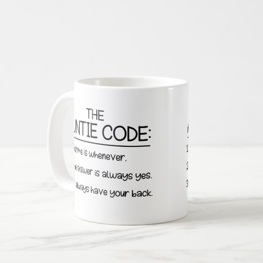 叔母の暗号、叔母への贈り物 コーヒーマグカップ (正面左)