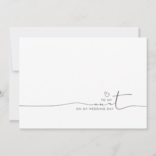 叔母の朝結婚にかわいいメッセージへ (正面)