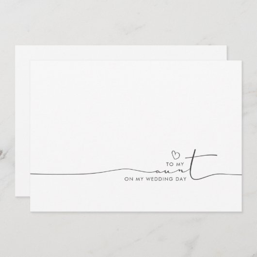 叔母の朝結婚にかわいいメッセージへ (正面/裏面)