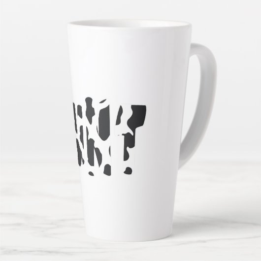 叔母の牛のプリントの牛のパターン カフェラテマグ (右アングル)