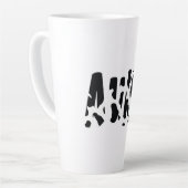 叔母の牛のプリントの牛のパターン カフェラテマグ (左アングル)