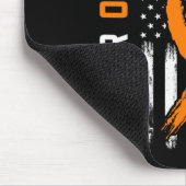 叔母の白血病認識度米国国旗のグラフ マウスパッド (コーナー)