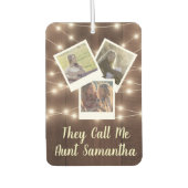 叔母の自動車ベビーデザインあなたの家族の写真 カーエアーフレッシュナー (正面)