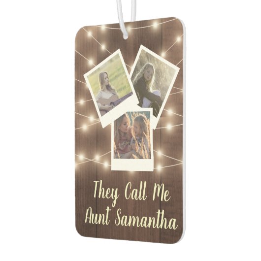 叔母の自動車ベビーデザインあなたの家族の写真 カーエアーフレッシュナー (左)