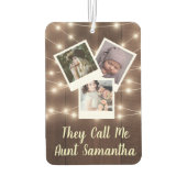 叔母の自動車ベビーデザインあなたの家族の写真 カーエアーフレッシュナー (裏面)