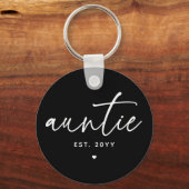 叔母の設立エレガントタイポグラフィニュー叔母 キーホルダー (正面)