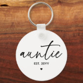 叔母の設立エレガントタイポグラフィニュー叔母 キーホルダー (正面)