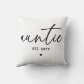 叔母の設立エレガントタイポグラフィニュー叔母 クッション (裏面)