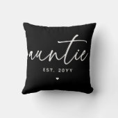 叔母の設立エレガントタイポグラフィニュー叔母 クッション (裏面)