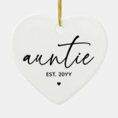 叔母の設立エレガントタイポグラフィニュー叔母 セラミックオーナメント (正面)