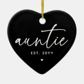 叔母の設立エレガントタイポグラフィニュー叔母 セラミックオーナメント (正面)