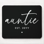 叔母の設立エレガントタイポグラフィニュー叔母 マウスパッド (正面)