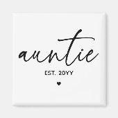 叔母の設立エレガントタイポグラフィニュー叔母 マグネット (正面)