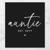 叔母の設立エレガントタイポグラフィニュー叔母 ワインラベル (シングルラベル)