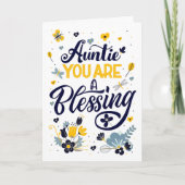 叔母の誕生日あなた賛美は植物学だ カード (正面)