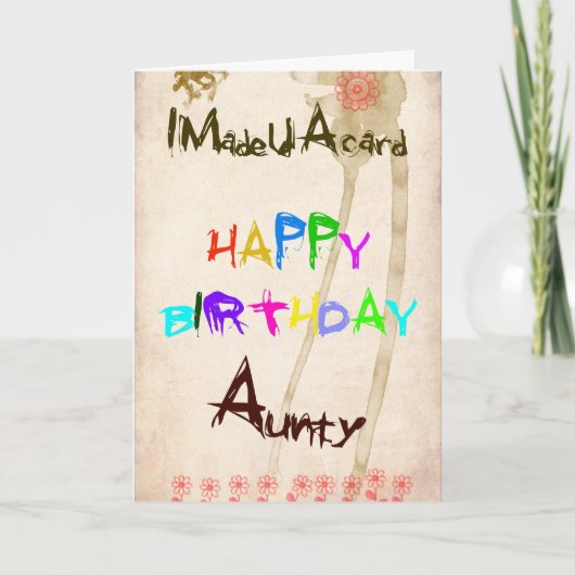 叔母の誕生日カード カード (正面)