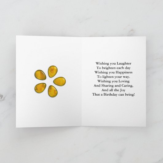 叔母の誕生日カード カード (内部)