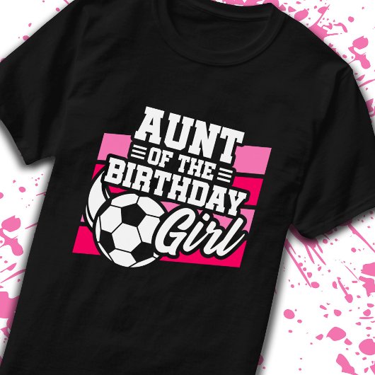 叔母の誕生日ガールズガールズサッカー誕生日 Tシャツ