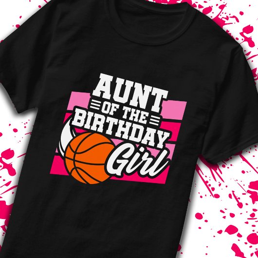 叔母の誕生日ガールズガールズバスケットボール誕生日 Tシャツ