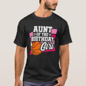 叔母の誕生日ガールズガールズバスケットボール誕生日 Tシャツ (正面)