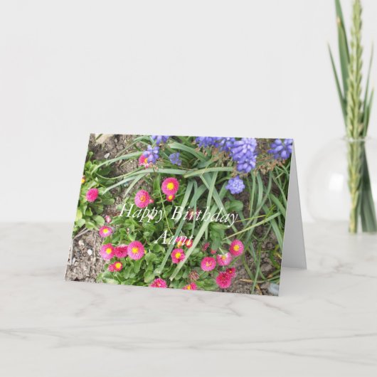叔母の誕生日花壇 カード (正面)