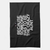 叔母の贈り物として熱狂するいけないと キッチンタオル (縦)